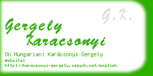 gergely karacsonyi business card